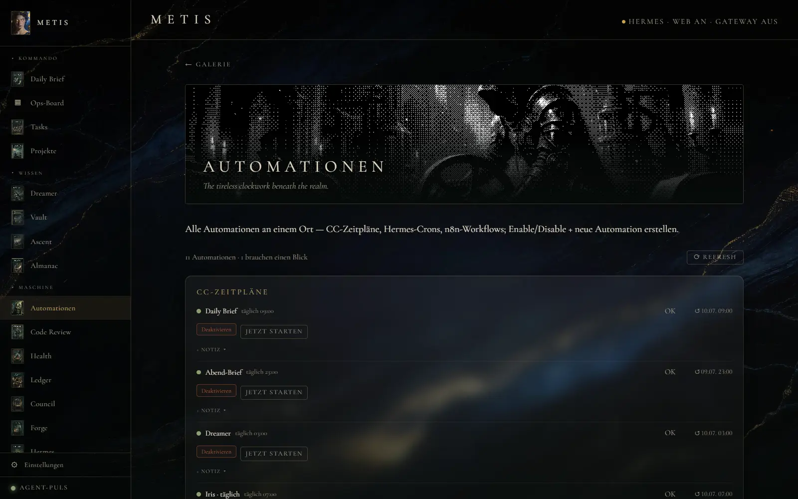 Metis — Automations